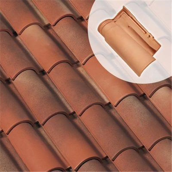 Tuile Galléane 12 en terre cuite - grand moule à fort galble - Rouge Occitan