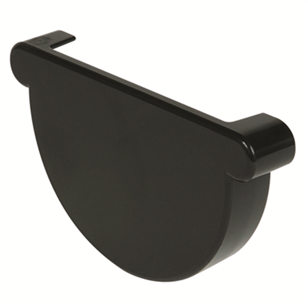 Fond de gouttière demi-ronde Nicoll - Développé 25 cm- Longueur 30 mm - Droite/Gauche - Techtan - Noir