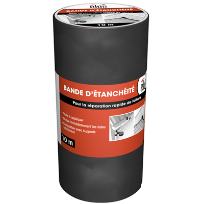 Bande d'étanchéité à l'eau autocollante bitumineuse Elos - 30 CM x 10 M - Gris