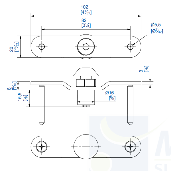 Kit de clipsage Mantion 9143 pour système de porte pliante Opentec FW75 avec panneau de 50 à 75 kg