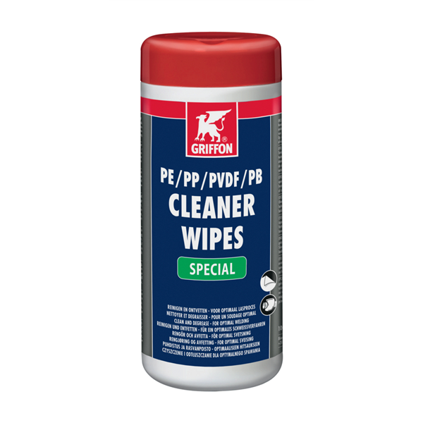PE-CLEANER WIPES. LINGETTES NETTOYANTES POUR PE, PP, PVDF ET PB.