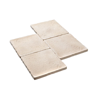 Dalle de terrasse Edilis Templar en pierre reconstituée - 50,0 CM x 50,0 CM - ép. 28,00 MM - Écru