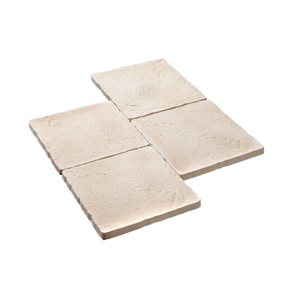 Dalle de terrasse Edilis Templar en pierre reconstituée - 50,0 CM x 50,0 CM - ép. 28,00 MM - Écru