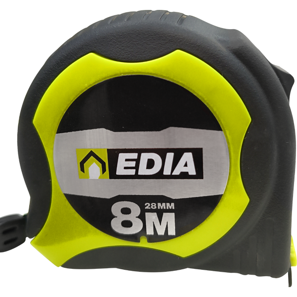 Mètre à ruban 8 m x 28mm Edia marquage double face