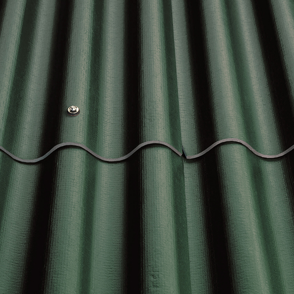 Plaque ondulée 6 ondes en fibres-ciment - Couverture et Façade - P06 Coloronde FR - 1585 x 1095 mm - Vert foncé