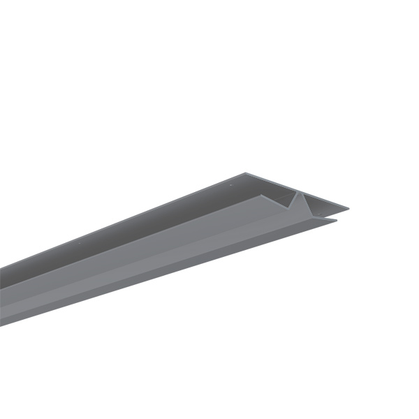 Profil PVC pliable pour jonction de lambris de sous toiture - Gris - Longueur 4,00 M