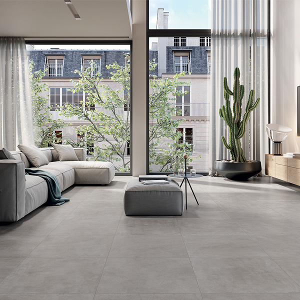 Carrelage sol intérieur effet béton ciré en grès cérame rectifié - Matic - 60,0 CM x 60,0 CM - ép.8,50 MM - Gris