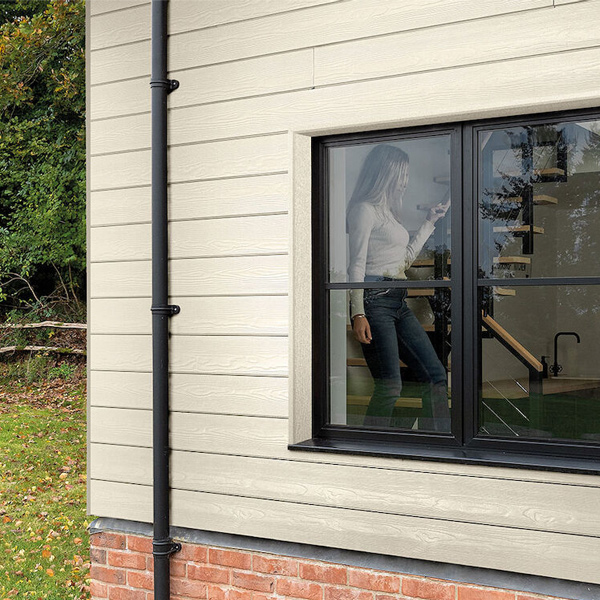 Lame de bardage en fibres-ciment Cedral Click finition relief - 186 MM x 12,00 MM - L. 3,60 M - Blanc craie C07