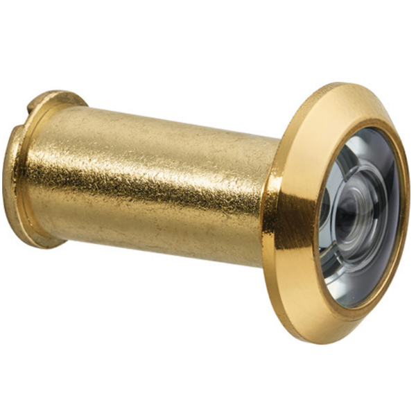 Judas optique Abus 1200 pour porte d'entrée d'épaisseur 35 à 59 mm - Ø 14 mm - vue à 160° - doré