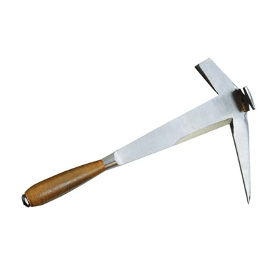 Marteau de couvreur-ardoisier forgé pour taille à droite - Manche en cuir - 700 grammes - Jouanel