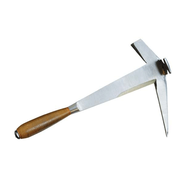 Marteau de couvreur-ardoisier forgé pour taille à droite - Manche en cuir - 700 grammes - Jouanel