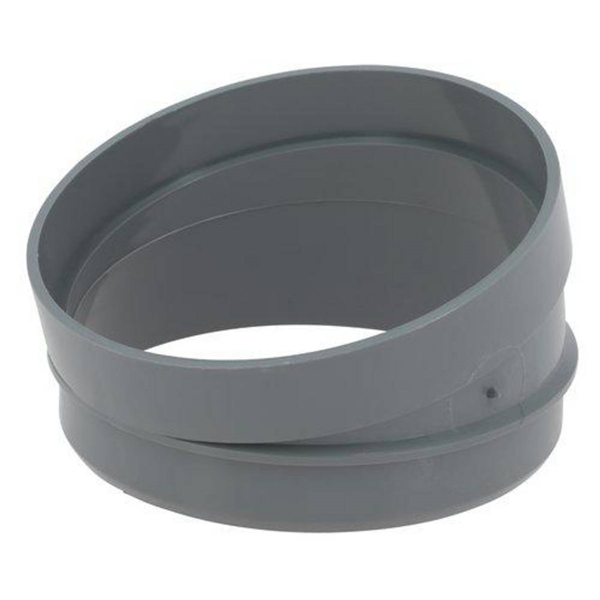 Secteur de coude PVC à coller angle 15° - Mâle/Femelle - diamètre 125 mm