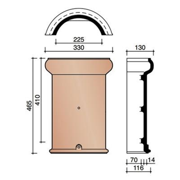 Faîtière demi-ronde Lantenne