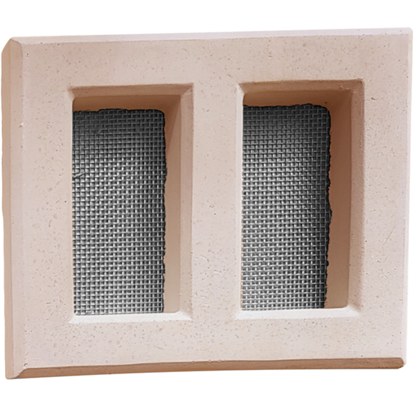 Claustra d'aération en Quartz Terrazo et Marbre avec grille en inox - 155,00 MM x 130 MM - couleur Provence