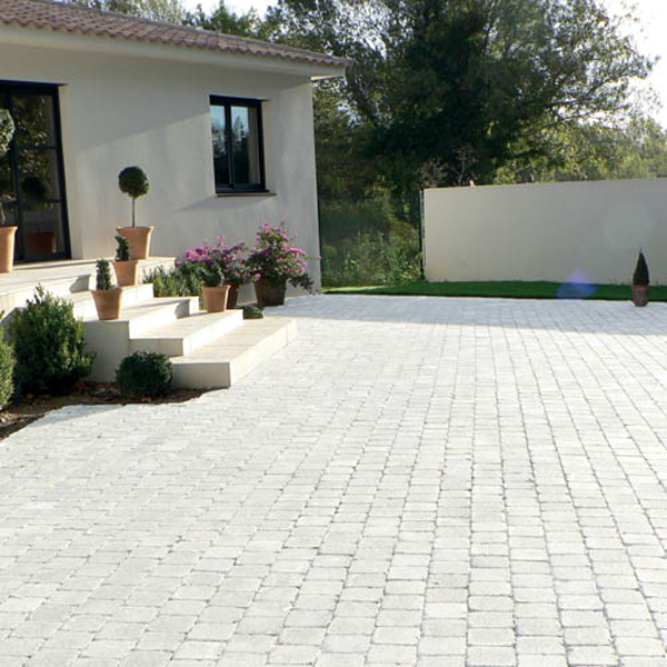 Pavé béton décoratif vieilli - Médiéval - 12,0 CM x 12,0 CM - ép. 6,00 CM - Ton pierre