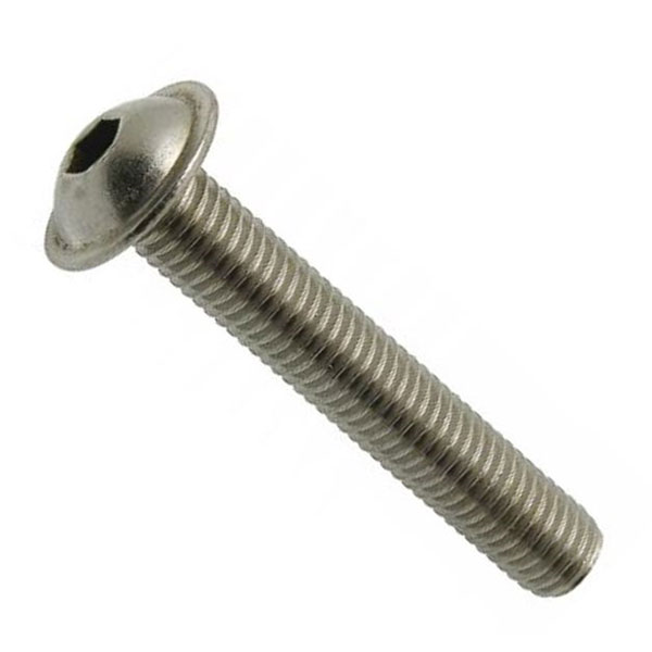 Vis à métaux tête bombée à embase six pans creux Inox A2 M6x16 - boîte de 200