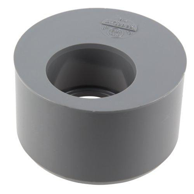 Tampon de réduction simple à coller Nicoll R4 - eaux usées et vannes - mâle/femelle - PVC - diamètre 80/40 mm