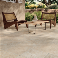 Carrelage extérieur en grès cérame émaillé effet pierre Timestone Grip - 50,0 cm x 50,0 cm - ép. 9,00 mm - Beige