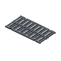 Grille caniveau fonte PMR verrouillée sans cadre D400 - 750,0 mm x 300,0 mm - P.I.L