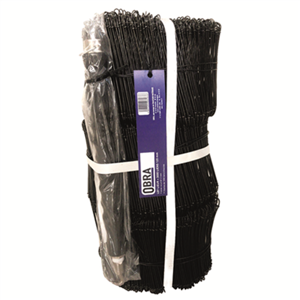 Lien à boucle acier recuit Obra - Longueur 120 mm Ø 1.1 mm - Lot 3000 liens avec lieur inclus