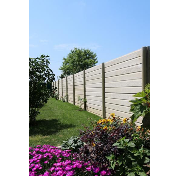 Plaque clin droite pour clôture écran