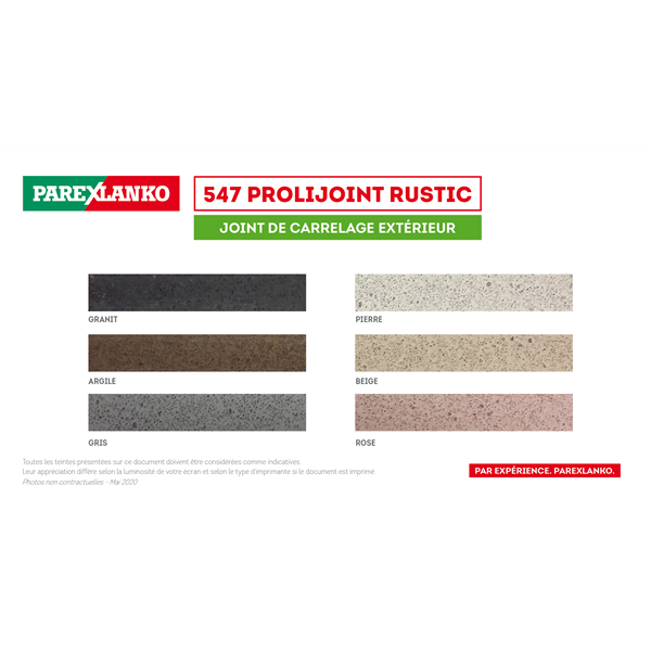Joint carrelage PROLIJOINT RUSTIC 547 - joint grande largeur de 6 à 50 mm - Sac de 25,0 KG - Pierre
