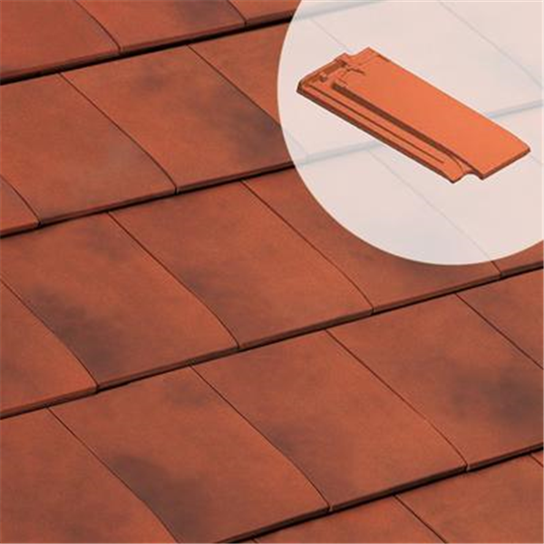 Demi-tuile en terre cuite - Signy - Rouge vieilli