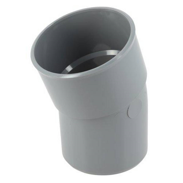 Coude PVC à coller 20° Mâle/Femelle Diamètre 80 mm couleur gris