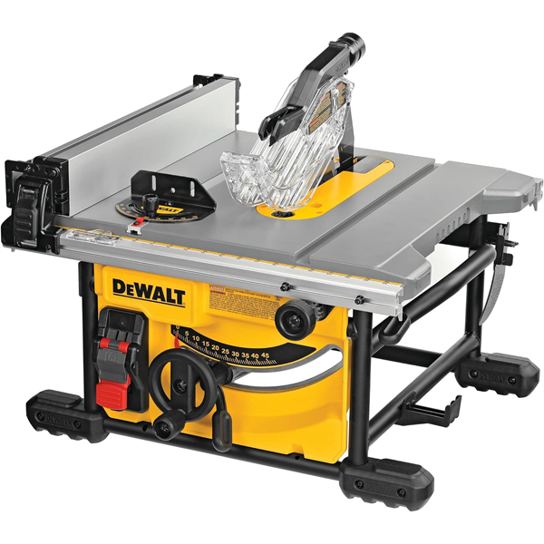 Scie circulaire sur table Dewalt DWE7485RS-QS - lame 210 mm 1850W avec piètement à roulettes