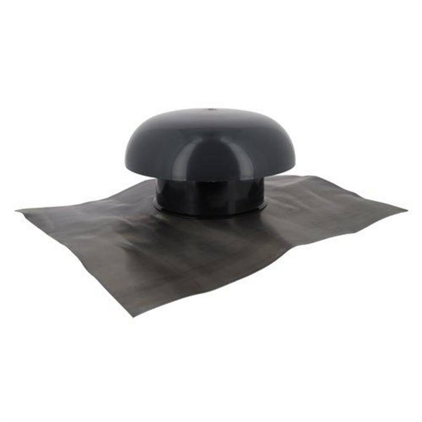 Chapeau de ventilation avec collerette d'étanchéité - diamètre 160 mm - anthracite