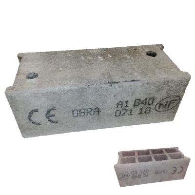 Bloc béton creux retourné 500x200x200 mm - B40 OBRA - 3 parois, 8 trous