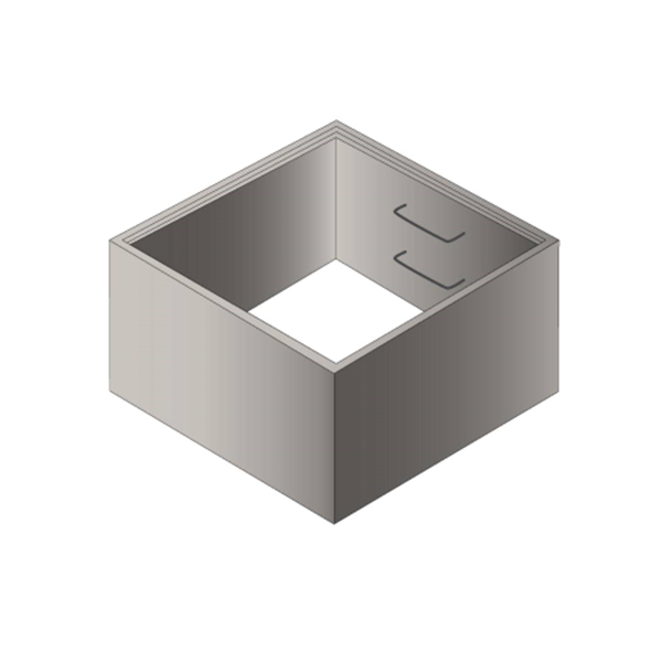 Elément de regard carré 1000x1000 - H600 - 2 échelons