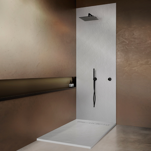 Panneau mural étanche pour salle de bain - Blanc - Recoupable - 250 x 100 cm - ép. 0,6 cm