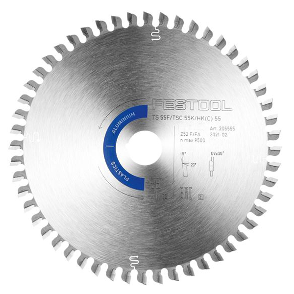 Lame de scie circulaire Festool HW 254 x 2,4 x 30 TF80 A - Aluminium et plastique - Ø 254 mm