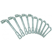 Jeu de 10 clés à pipe débouchées Kstools 6 pans diamètres 8 à 19 mm