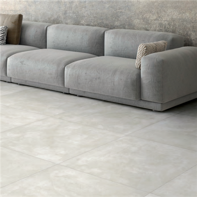 Carrelage intérieur effet béton en grès cérame émaillé - Touch - 71,0 cm x 71,0 cm - ép. 9,50 mm - Bianco