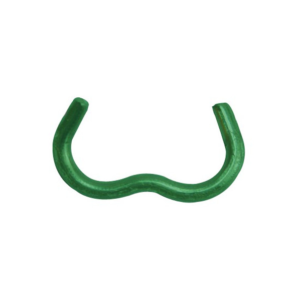 Agrafe Omega 20 pour fixation grillage - Edma - Acier galvanisé plastifié vert - Boîte de 200