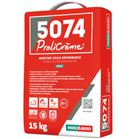 Mortier-colle pour carrelage - Prolicrème 5074 - Gris - Sac de 15 KG