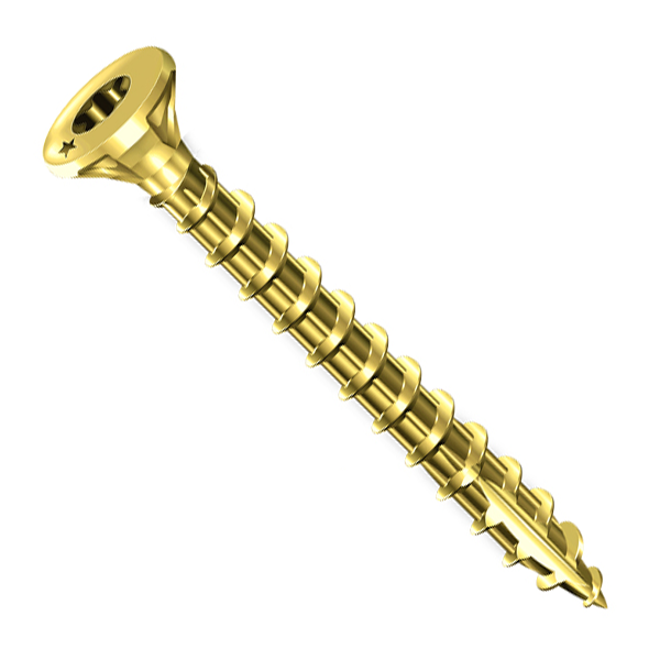 Vis bois et aggloméré tête fraisée Torx - acier bichromaté - 4,0 MM x 25,0 MM - filetage Total - Vybac de 220