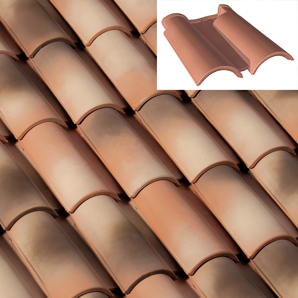 Double tuile Galléane 12 - grand moule fort galbe terre cuite - Silvacane littoral