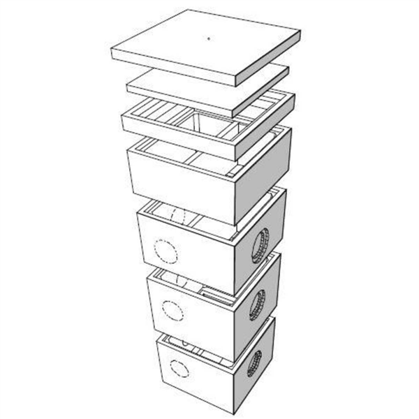 REHAUSSE POUR REGARD BETON BATIEMENT 60X60 EXT H45