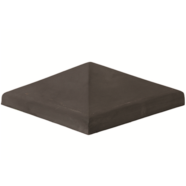 Chapeau de pilier à pointe de diamant Terreal CP02 en terre cuite Anthracite - 36 x 36 cm