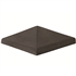Chapeau de pilier à pointe de diamant Terreal CP02 en terre cuite Anthracite - 36 x 36 cm