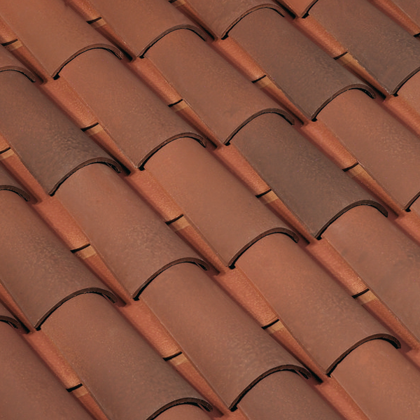 Tuile Canal Midi en couvert et/ou courant - Rouge vieilli