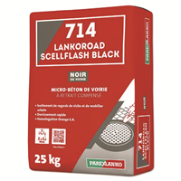 Micro-béton de voirie noir à retrait compensé LANKOROAD SCELLFLASH BLACK 714 - Sac de 25 KG