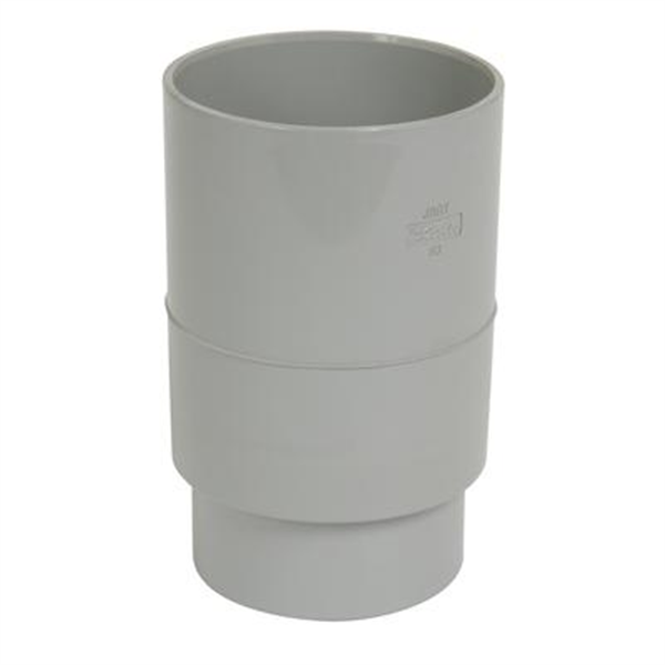 Manchon double femelle/femelle pour tube de descente cylindrique Ø 80 - Gris clair
