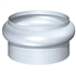 Bague extensible simple en zinc naturel Rheinzink pour tuyau de descente de gouttière de 100 MM