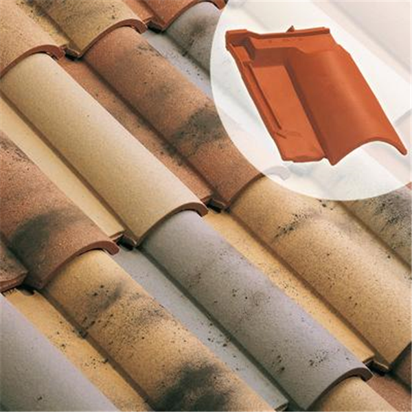 Tuile sous-faîtière en terre cuite - Oméga 10 - Vieux toit