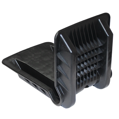 Coin de protection pour sangle plate de largeur 50 mm Levac en plastique renforcé noir