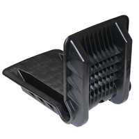 Coin de protection pour sangle plate de largeur 50 mm Levac en plastique renforcé noir